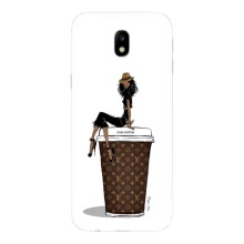 Чехлы Луи Витон для Samsung Galaxy J7 2017 (J730F европейская версия) (AlphaPrint - LOUIS VUITTON) (кофе LOUIS VUITTON)