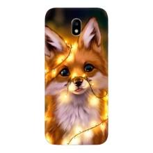 Чохли з картинкою Лисичка для Samsung Galaxy J7 2017 (J730F европейская версия) (VPrint) (Лисичка в гірляндах)
