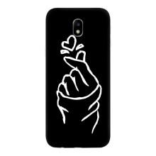 Чохол (Знак сердечка) для Samsung Galaxy J7 2017 (J730F европейская версия) – Сердечко на чорному