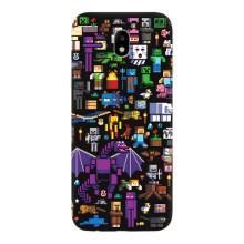 Чехол майнкрафт для Samsung Galaxy J7 2017 (J730F европейская версия) – Все персонажи