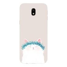 Чехол на тематику: Коты для Samsung Galaxy J7 2017 (J730F европейская версия) – Белый котик