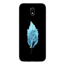 Чохол з картинками на чорному фоні для Samsung Galaxy J7 2017 (J730F европейская версия) – Листя