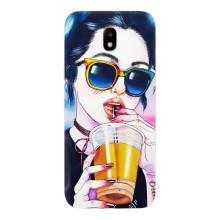 Чохол з картинкою Модні Дівчата Samsung Galaxy J7 2017 (J730F европейская версия) – Дівчина з коктейлем