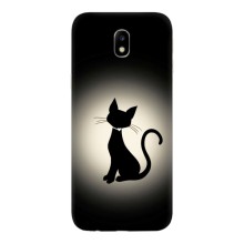 Чехол с принтом для Samsung Galaxy J7 2017 (J730F европейская версия) (AlphaPrint) Модные коты – Силуэт котика