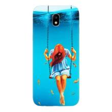 Чехол Стильные девушки на Samsung Galaxy J7 2017 (J730F европейская версия) – Девушка на качели