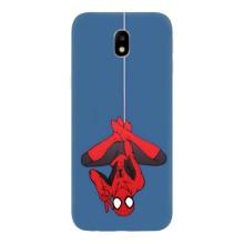 Чехол Супергерой Человека Паука на Samsung Galaxy J7 2017 (J730F европейская версия) – На паутине