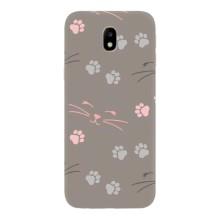 Чехол с рисунком кот на Samsung Galaxy J7 2017 (J730F европейская версия) – Лапы и усы