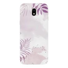 Чехол с цветочным принтом на Самсунг Джи7 2017, Джи7 Европейская версия – Фиолетовые листья