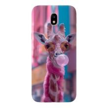 Чохол з принтом стильні тварини для Самсунг J7 2017, J7 европейська версія – Стильна жирафа