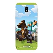 Чохли для Samsung Galaxy J7 2017 (J730F европейская версия) (Персонажі МайнКрафт) (На коні)
