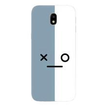 Силиконовые Чехлы (смешные стикеры) для Samsung Galaxy J7 2017 (J730F европейская версия) – Серо-белый