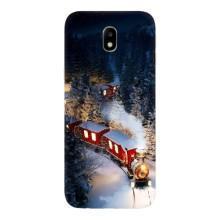 Силиконовый бампер на рождество для Samsung Galaxy J7 2017 (J730F европейская версия) (Поезд)