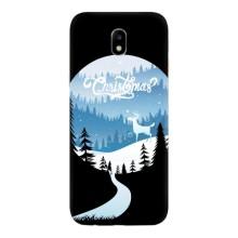 Силиконовый бампер на рождество для Samsung Galaxy J7 2017 (J730F европейская версия) (Рождественский Олень)
