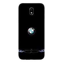 Силиконовый бампер с картинкой машины на Samsung Galaxy J7 2017 (J730F европейская версия) – Черный BMW