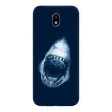 Силиконовый бампер с картинкой животных для Samsung Galaxy J7 2017 (J730F европейская версия) – Пасть Акулы