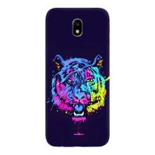 Силиконовый бампер с картинкой животных для Samsung Galaxy J7 2017 (J730F европейская версия) – Тигр-Арт