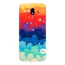 Силиконовый чехол с котиком для Samsung Galaxy J7 2017 (J730F европейская версия) – Mew