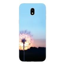 Силиконовый Чехол с одуванчиками на Samsung Galaxy J7 2017 (J730F европейская версия) – Закат с одуванчиком