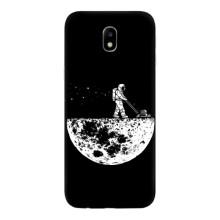 Силіконовый Чохол з принтом "Космонавти" на Samsung Galaxy J7 2017 (J730F европейская версия) – Космонавт