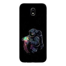 Силіконовый Чохол з принтом "Космонавти" на Samsung Galaxy J7 2017 (J730F европейская версия) – В руках земля