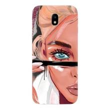 Силіконовый Чохол на Samsung Galaxy J7 2017 (J730F европейская версия) з картинкой Модных девушек – Дівчина та вії