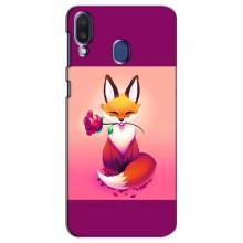 Чохли з картинкою Лисичка для Samsung Galaxy M20 (M205) (VPrint) (Лиса з трояндою)
