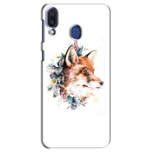 Чохли з картинкою Лисичка для Samsung Galaxy M20 (M205) (VPrint) (Лиса в квітах)