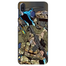 Чехлы с картинкой ЗСУ для Samsung Galaxy M20 (M205) (AlphaPrint) (Воїн ЗСУ)