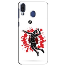 Чехлы с принтом Спортивная тематика для Samsung Galaxy M20 (M205) (Волейболист)