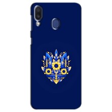 Чохли для Samsung Galaxy M20 (M205) Укр. Символіка (AlphaPrint) (Квітковий Герб)
