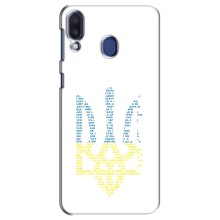 Чохли для Samsung Galaxy M20 (M205) Укр. Символіка (AlphaPrint) (Герб з букв)