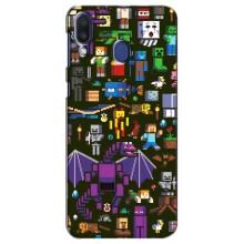 Чохол Майнкрафт на Samsung Galaxy M20 (M205) (AlphaPrint) Minecraft (Колаж Майнкрафт)