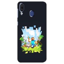 Чохол Майнкрафт на Samsung Galaxy M20 (M205) (AlphaPrint) Minecraft (персонажі Minecraft)