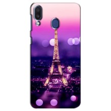 Чехол Эйфелева Башня для Samsung Galaxy M20 (M205) - (AlphaPrint) (Париж Башня)