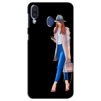 Чехол с картинкой Модные Девчонки Samsung Galaxy M20 (M205) – Девушка со смартфоном
