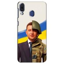 Чехол для Samsung Galaxy M20 (M205) (AlphaPrint - с принтом Зеленского) – Зеленский солдат