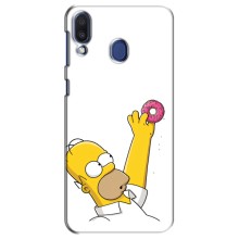 Чjхол з Сімпсонами для Samsung Galaxy M20 (M205) (VPrint) (Гомер з пончиком)