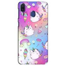 Чехол Unicorn на Samsung Galaxy M20 (M205) (Радуга и Единорог)