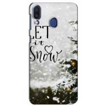 Новогодние, Праздничные Чехлы для Samsung Galaxy M20 (M205) - 2024 год – Let it snow