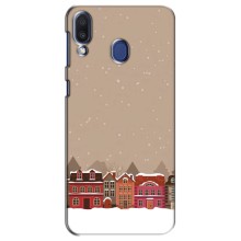 Новорічні, Святкові Чохли для Samsung Galaxy M20 (M205) - 2024 год (Зимове місто)