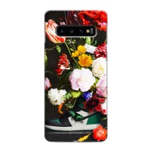 Брендновые Чехлы для Samsung Galaxy S10e - (PREMIUMPrint) – Nike цветы