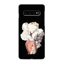 Чехлы (ART) Цветы на Samsung Galaxy S10e (VPrint) (Белые цветы)