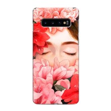 Чехлы (ART) Цветы на Samsung Galaxy S10e (VPrint) (Глаза в цветах)