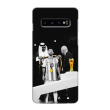 Чехлы для Samsung Galaxy S10e (Leo чемпион) (AlphaPrint) (Месси в накидке)