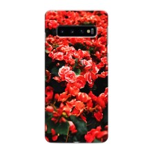 Чехлы с Цветами для Samsung Galaxy S10e (VPrint) (Цветы красные)