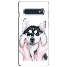 Чехол с Хаски для Samsung Galaxy S10e - (AlphaPrint) – Хаски улыбака