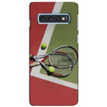 Чехлы с принтом Спортивная тематика для Samsung Galaxy S10e – Ракетки теннис