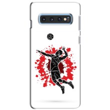 Чохли з прінтом Спортивна тематика для Samsung Galaxy S10e – Волейболіст