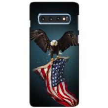 Чехол Флаг USA для Samsung Galaxy S10e – Орел и флаг