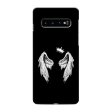 Чехол (Корона на чёрном фоне) для Самсунг С10е (Крылья и корона)